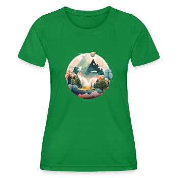 SURREAL - Women's Functional T-Shirt - kelly green - Front - AI Model Female 172 dark (172cm)