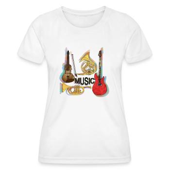 Instruments de musique - T-shirt sport Femme - blanc - Devant - AI Model Female 172 dark (172cm)