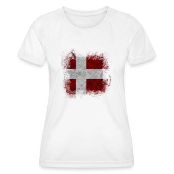 Denmark copenhagen danish scandinavia flag dansk - Women's Functional T-Shirt - white - Front - AI Model Female 172 dark (172cm)