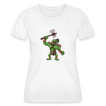 Chef des trolls - T-shirt sport Femme - blanc - Devant - AI Model Female 172 dark (172cm)