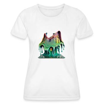 DRIPPY HOUSE - T-shirt sport Femme - blanc - Devant - AI Model Female 172 dark (172cm)