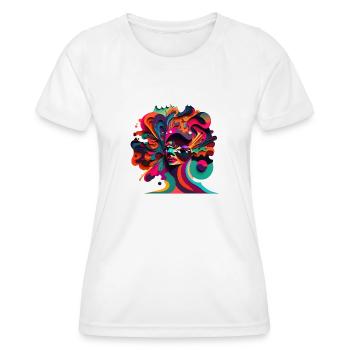 ABSTRAKT - Frauen Funktions-T-Shirt - Weiß - Vorne - AI Model Female 172 dark (172cm)