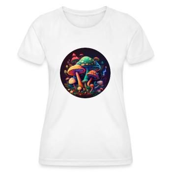 CHAMPIGNONS TRIPPY - T-shirt sport Femme - blanc - Devant - AI Model Female 172 dark (172cm)