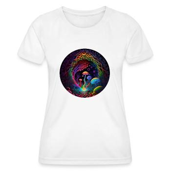 CHAMPIGNONS TRIPPY - T-shirt sport Femme - blanc - Devant - AI Model Female 172 dark (172cm)
