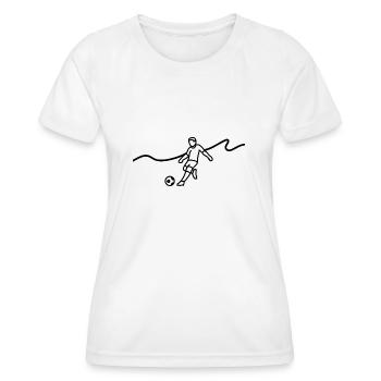 Fussballspieler - Frauen Funktions-T-Shirt - Weiß - Vorne - AI Model Female 172 dark (172cm)