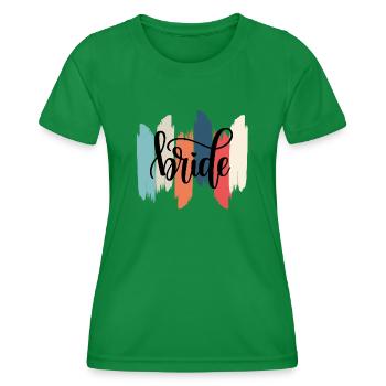 Die Retro-Regenbogenbraut - Frauen Funktions-T-Shirt - Kelly Green - Vorne - AI Model Female 172 dark (172cm)