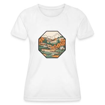Landscape - Women's Functional T-Shirt - white - Front - AI Model Female 172 dark (172cm)