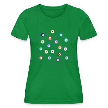 Multicolored eye - Women's Functional T-Shirt - kelly green - Front - AI Model Female 172 dark (172cm)