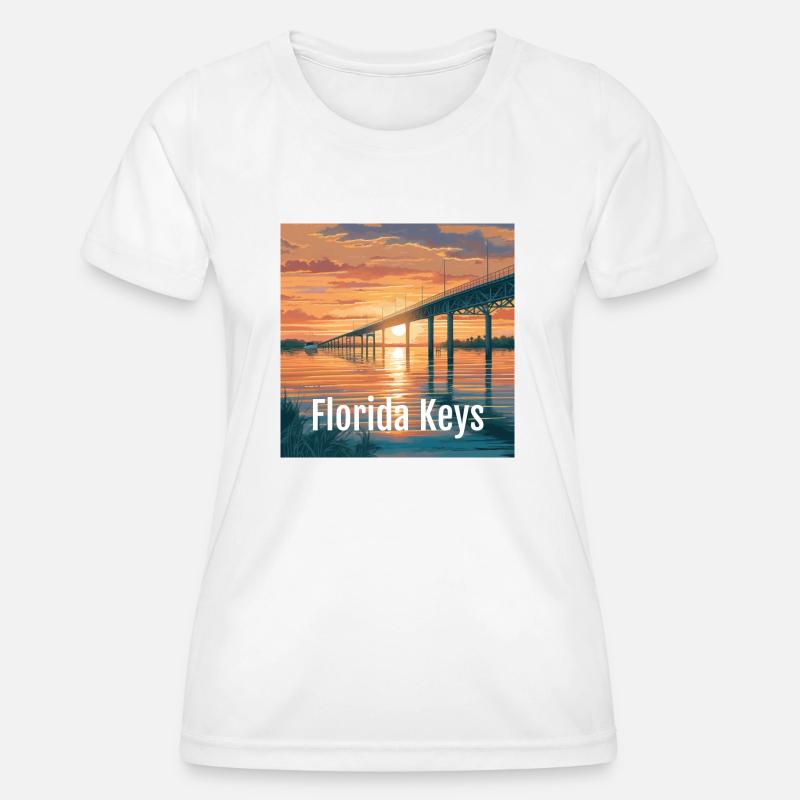 Florida Keys - Sunset - Women's Functional T-Shirt - white
