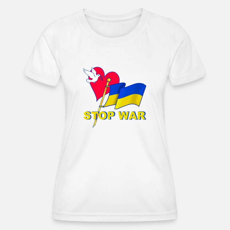 Stop War - Women's Functional T-Shirt - white