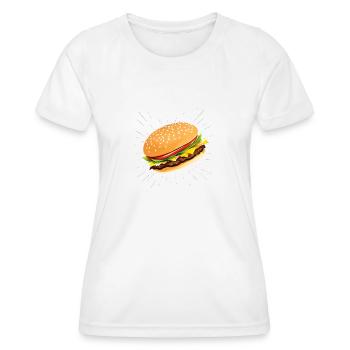Cheeseburger - Frauen Funktions-T-Shirt - Weiß - Vorne - AI Model Female 172 dark (172cm)