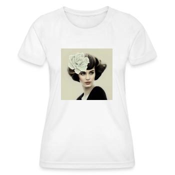 Ava, digital painting - Women's Functional T-Shirt - white - Front - AI Model Female 172 dark (172cm)
