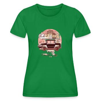 Boulangerie et boulangerie : une délicieuse combinaison - T-shirt sport Femme - vert - Devant - AI Model Female 172 dark (172cm)