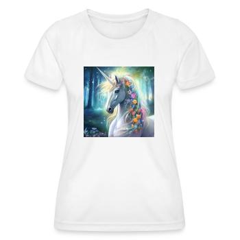 THE UNICORN FAIRY PORTRAIT - Women's Functional T-Shirt - white - Front - AI Model Female 172 dark (172cm)