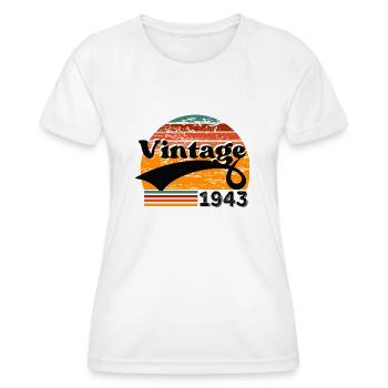 Jahrgang 1943 - Frauen Funktions-T-Shirt - Weiß - Vorne - AI Model Female 172 dark (172cm)
