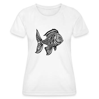 Pêche au poisson Pêche en mer - T-shirt sport Femme - blanc - Devant - AI Model Female 172 dark (172cm)
