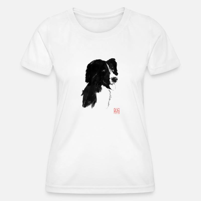 Black dog - Women's Functional T-Shirt - white