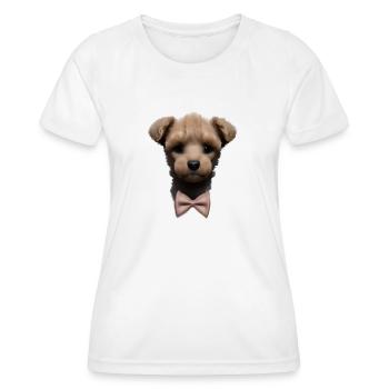 Caniche Chien Propriétaire Chien Chiot Chien Amour Caniche Chiot - T-shirt sport Femme - blanc - Devant - AI Model Female 172 dark (172cm)