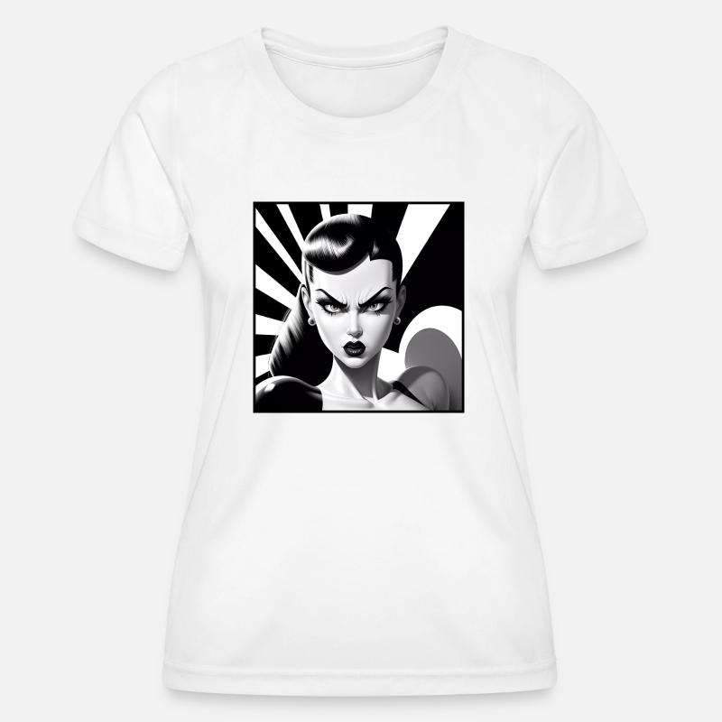 Monochrome Pop Art - Women's Functional T-Shirt - white