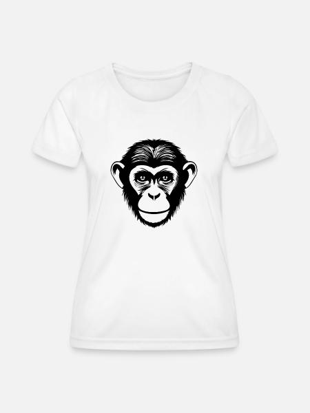 Affe Affen Affengesicht Dschungel - Frauen Funktions-T-Shirt - Weiß