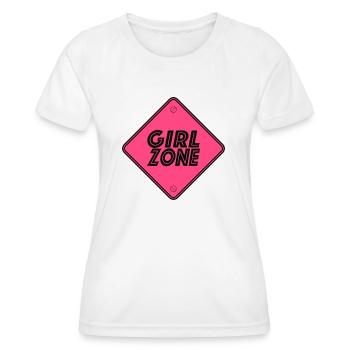 Zone fille - T-shirt sport Femme - blanc - Devant - AI Model Female 172 dark (172cm)