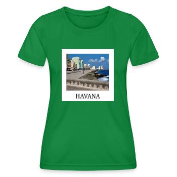La Havane - T-shirt sport Femme - vert - Devant - AI Model Female 172 dark (172cm)