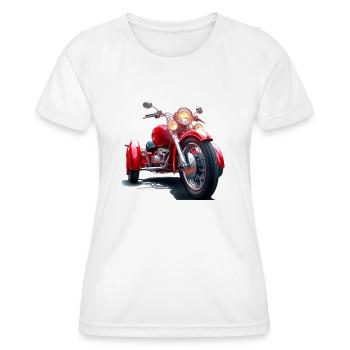 Die Faszination klassischer Motorräder und Trike - Frauen Funktions-T-Shirt - Weiß - Vorne - AI Model Female 172 dark (172cm)