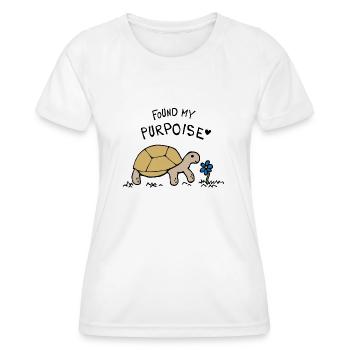 Found My Purpoise Tortoise - Women's Functional T-Shirt - white - Front - AI Model Female 172 dark (172cm)
