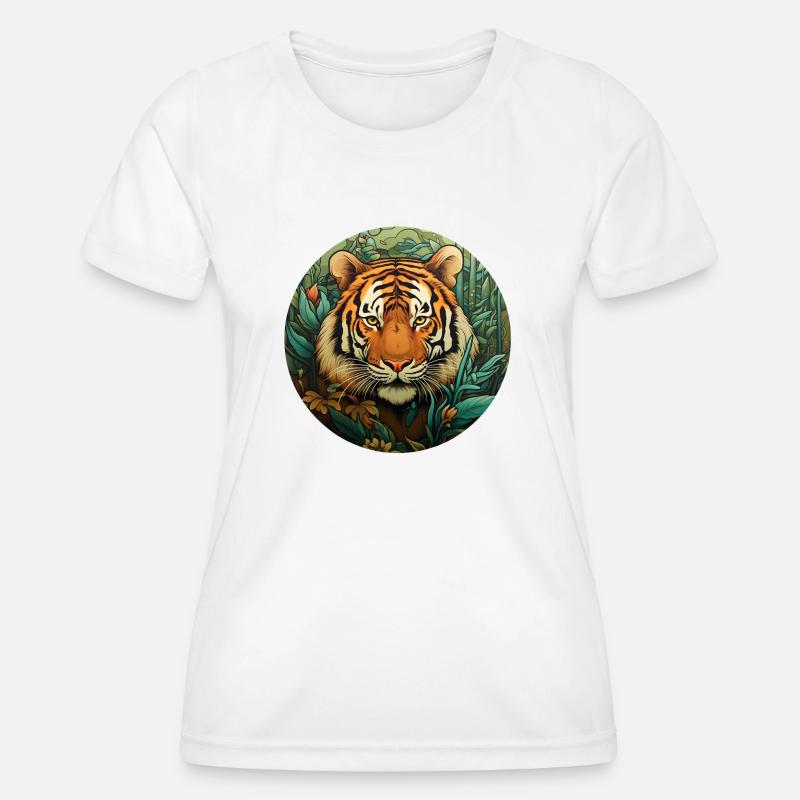 Vibrant Tiger - Women's Functional T-Shirt - white