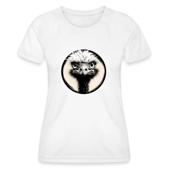 Autruche noir et blanc - T-shirt sport Femme - blanc - Devant - AI Model Female 172 dark (172cm)