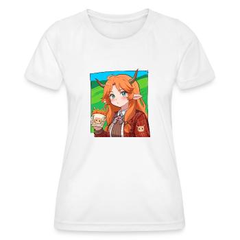 Anime Sketch of a Scottish Girl - Women's Functional T-Shirt - white - Front - AI Model Female 172 dark (172cm)