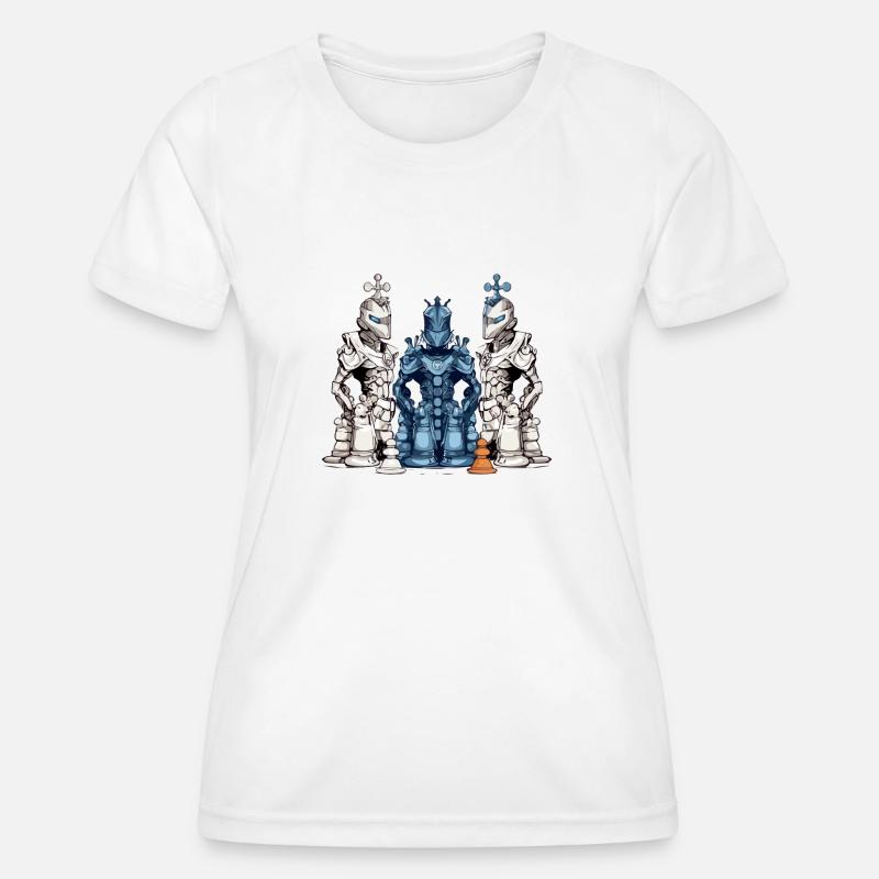 Futuristic chess pieces - Women's Functional T-Shirt - white
