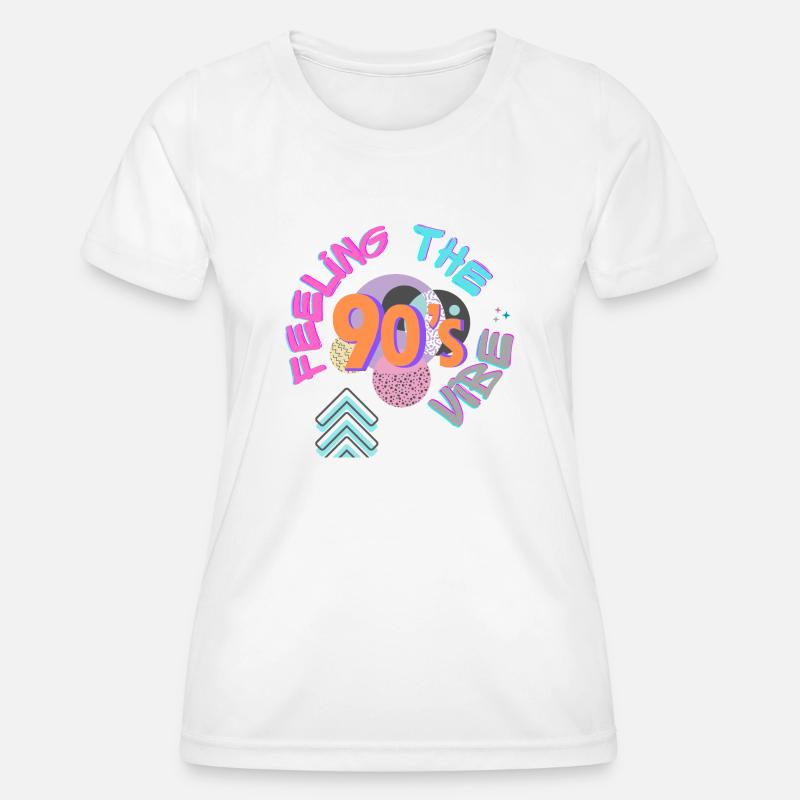 Feeling the 90's vibe - Women's Functional T-Shirt - white