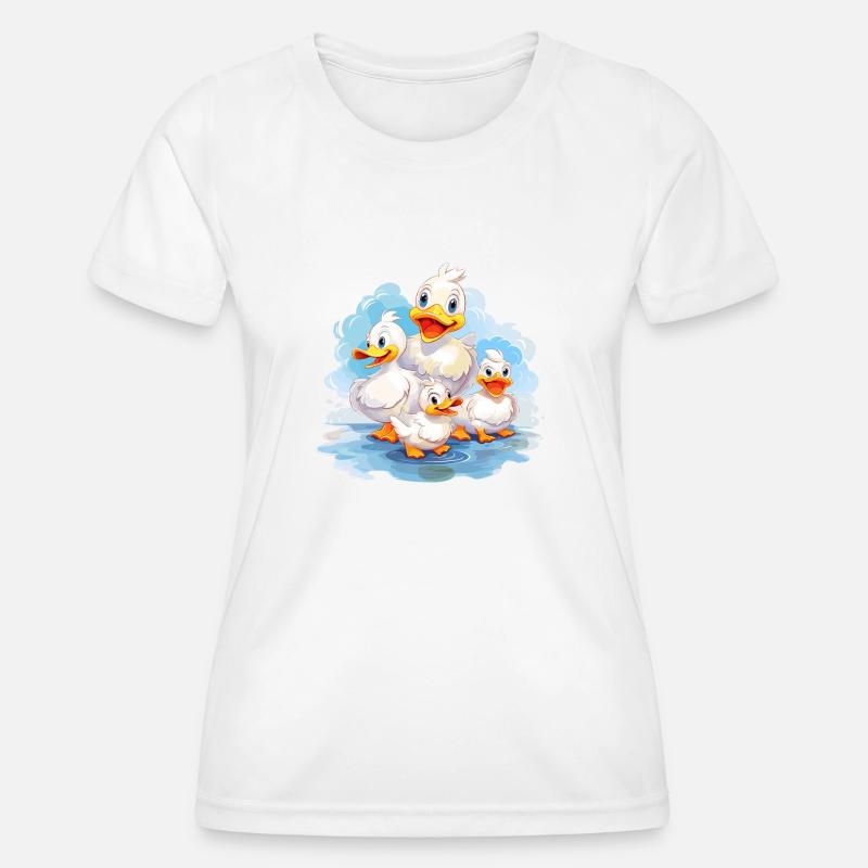 cheerful ducks - Women's Functional T-Shirt - white