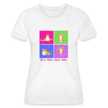 Kitty Kitty - Women's Functional T-Shirt - white - Front - AI Model Female 172 dark (172cm)