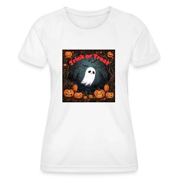 Trick or Treat - Frauen Funktions-T-Shirt - Weiß - Vorne - AI Model Female 172 dark (172cm)