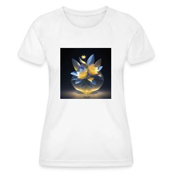 Glass vase in backlight - Women's Functional T-Shirt - white - Front - AI Model Female 172 dark (172cm)