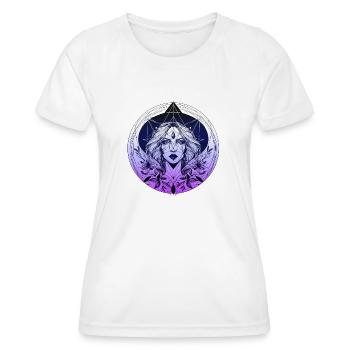 Bild der Hexe mit Ornamenten - Frauen Funktions-T-Shirt - Weiß - Vorne - AI Model Female 172 dark (172cm)