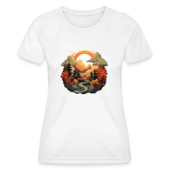 Zauberhaftes Herbst Motiv - Frauen Funktions-T-Shirt - Weiß - Vorne - AI Model Female 172 dark (172cm)