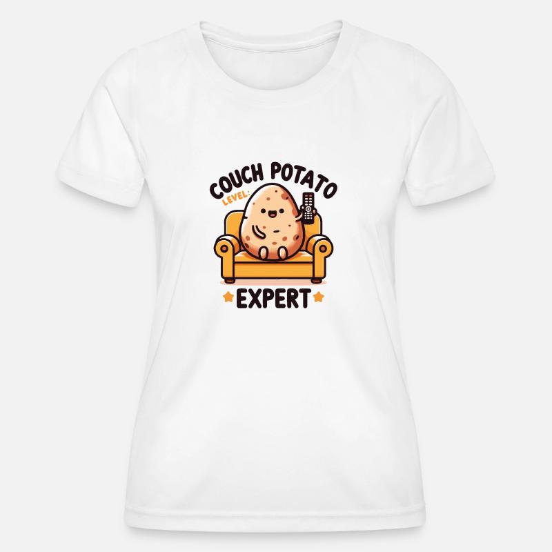 Couch Potato Expert - Women's Functional T-Shirt - white