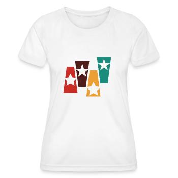 Étoile rétro vintage-idée cadeau étoile - T-shirt sport Femme - blanc - Devant - AI Model Female 172 dark (172cm)