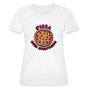 Pizza Over Everything - Women's Functional T-Shirt - white - Front - AI Model Female 172 dark (172cm)