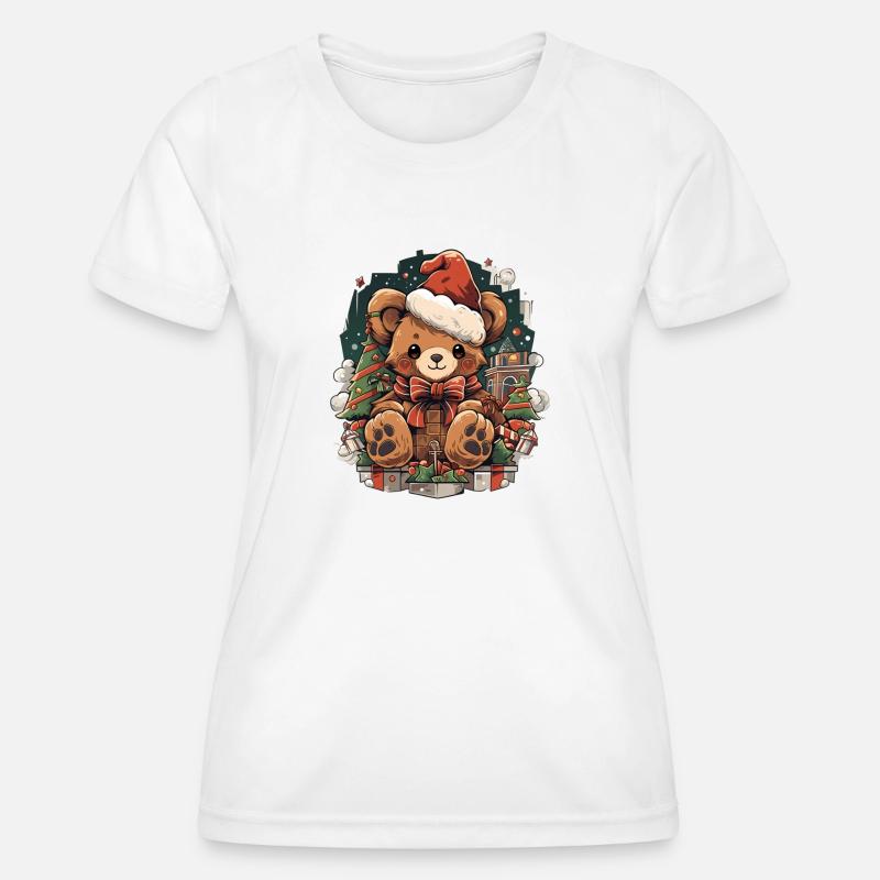 Christmas Teddy 2 - Women's Functional T-Shirt - white