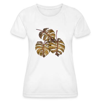 leaves - Women's Functional T-Shirt - white - Front - AI Model Female 172 dark (172cm)