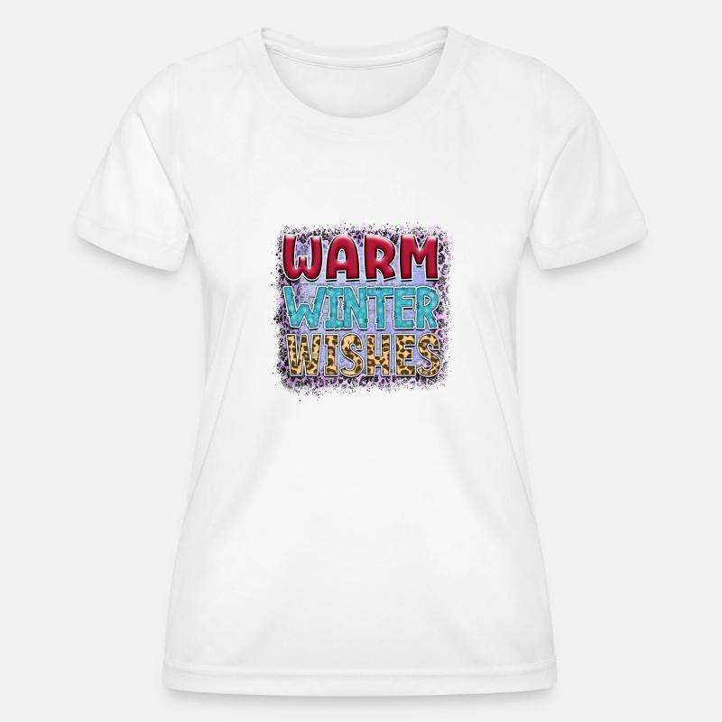 Warm winter wishes - Women's Functional T-Shirt - white