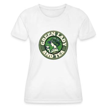 Green Lady and Tea - Women's Functional T-Shirt - white - Front - AI Model Female 172 dark (172cm)