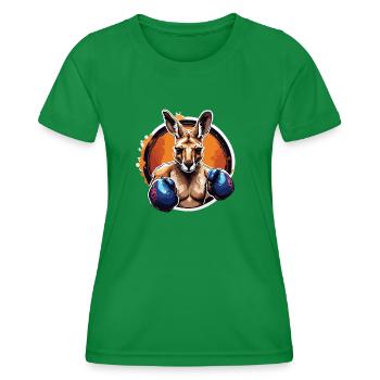 Kangourou / Animal / Australie / Marsupial / Outback - T-shirt sport Femme - vert - Devant - AI Model Female 172 dark (172cm)