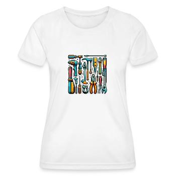 Sammlung verschiedener Werkzeuge - Frauen Funktions-T-Shirt - Weiß - Vorne - AI Model Female 172 dark (172cm)