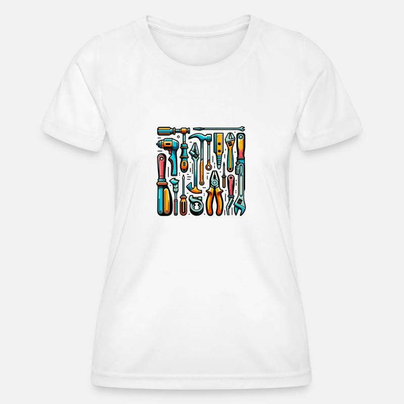 Collection of various tools - Women's Functional T-Shirt - white