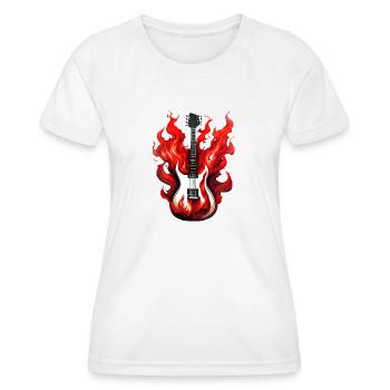 guitare, instrument de musique, guitariste, instrument à cordes pincées - T-shirt sport Femme - blanc - Devant - AI Model Female 172 dark (172cm)